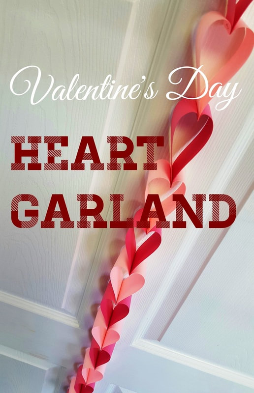 Valentines Day Heart Paper Garland - Easy Kids Craft Project!