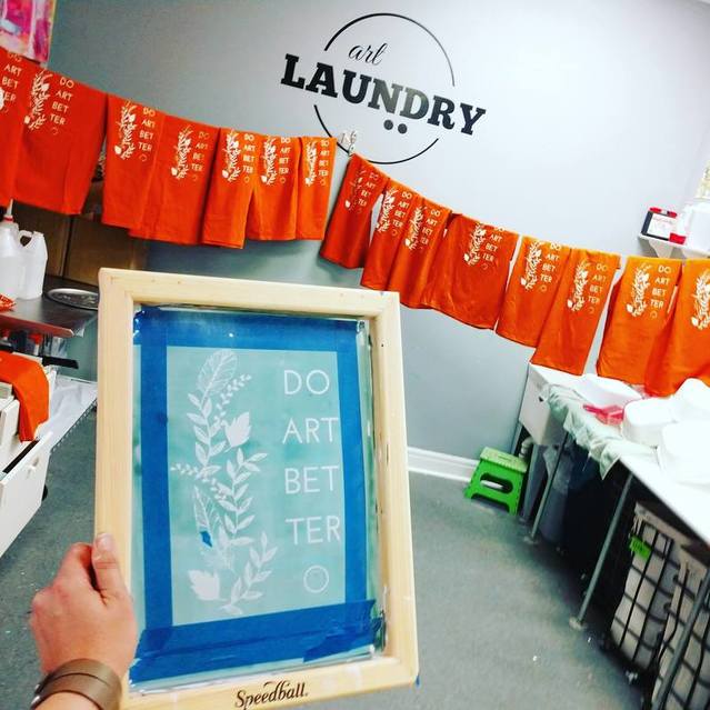 Beginner screenprinting using a kit from hobby lobby.  This DIY wasn't has hard as it might seem at first!