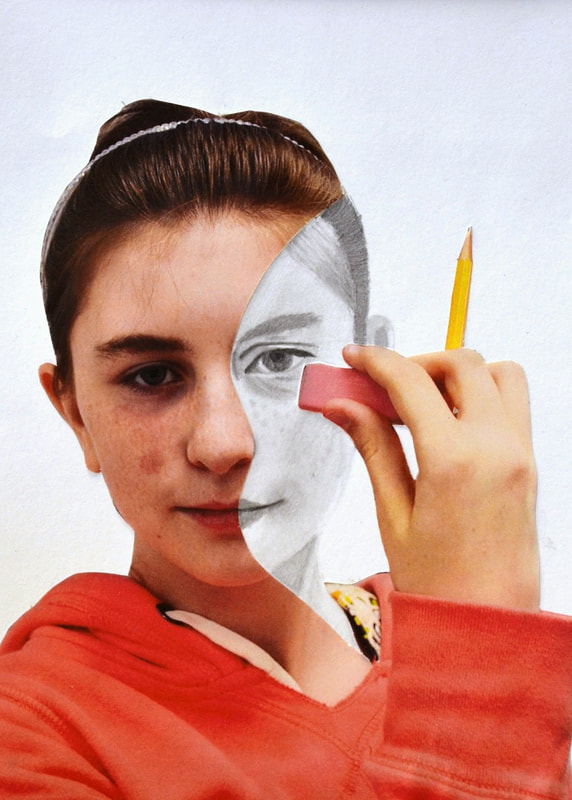 Erase Your Face - Unique Self Portrait Art Lessons