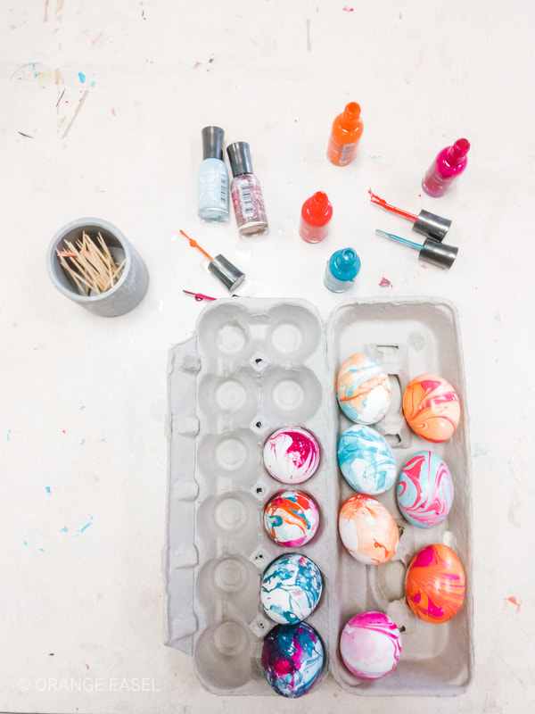 It's not as easy as it looks! What we learned when we tried to marble eggs with nail polish and how we got these stunning results!