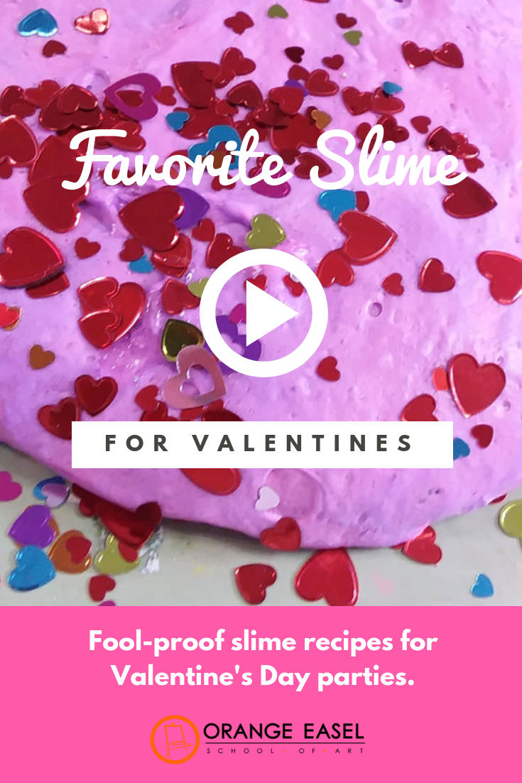Easy slime recipes for valentine's day classroom parties -- perfect for the craft activity, science activity, or take-home favor!