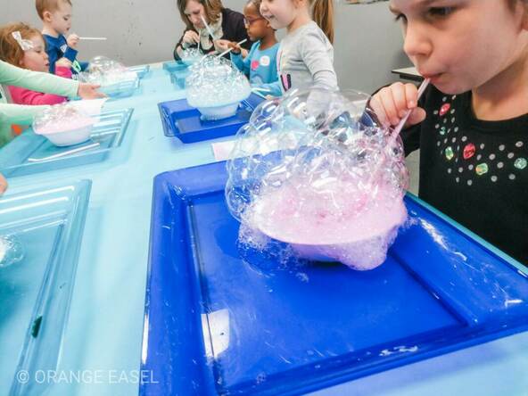 Colorful Bubble Art Activity for Kids