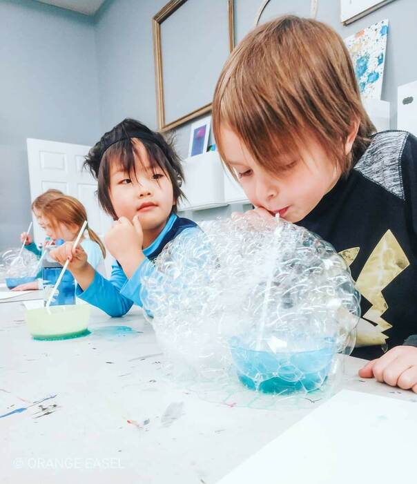 Colorful Bubble Art Activity for Kids