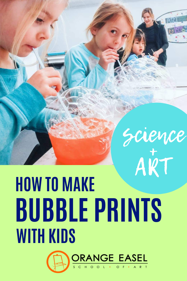 Colorful Bubble Art Activity for Kids - Orange Easel School of Art